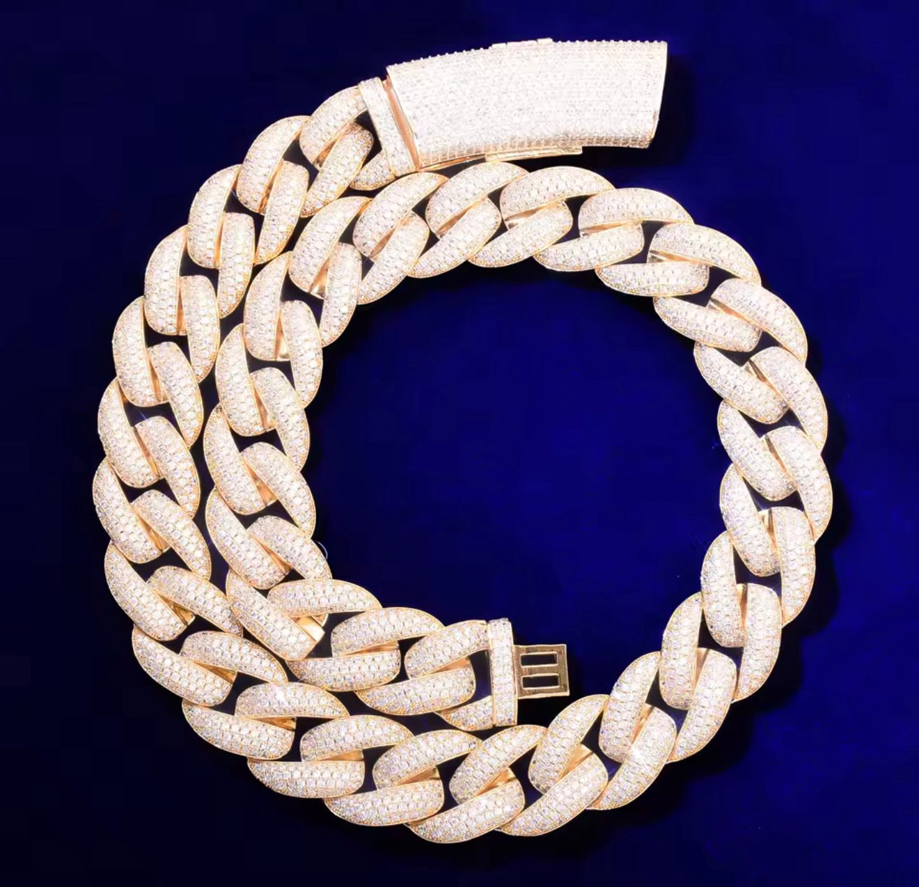 22MM Gold Cuban link color