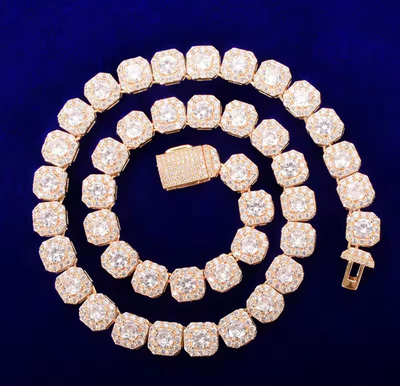 Cluster tennis Gold color