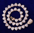 White with gold heart Cuban